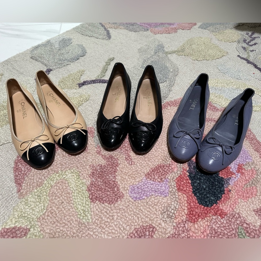 3 Pairs of CHANEL flats